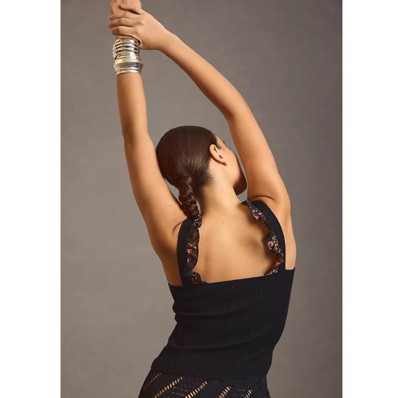 Anthropologie Maeve Ruffle-Strap Sweater Tank - Medium - Picture 2 of 10